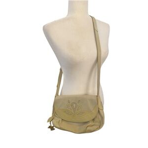 Radley London Womens Vintage Soft Yellow Leather Crossbody Purse Handbag